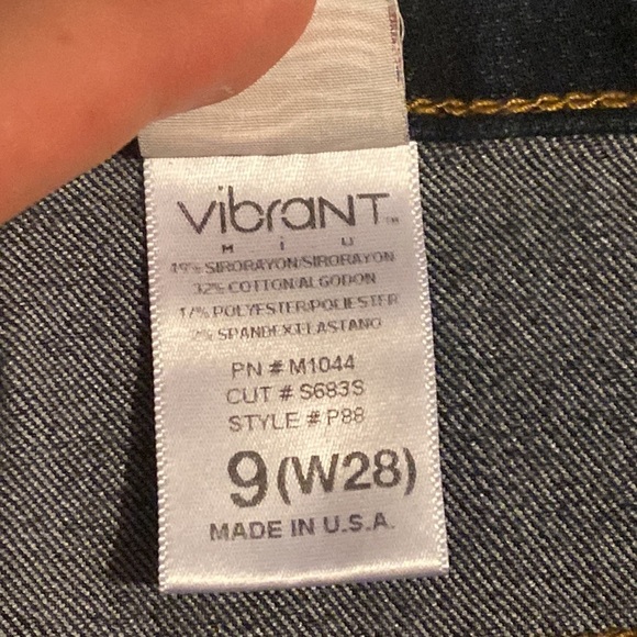 Vibrant M.I.U Women’s 9(W28) Dark Wash Blue Denim High Waist Skinny Jeans USA - Picture 7 of 13